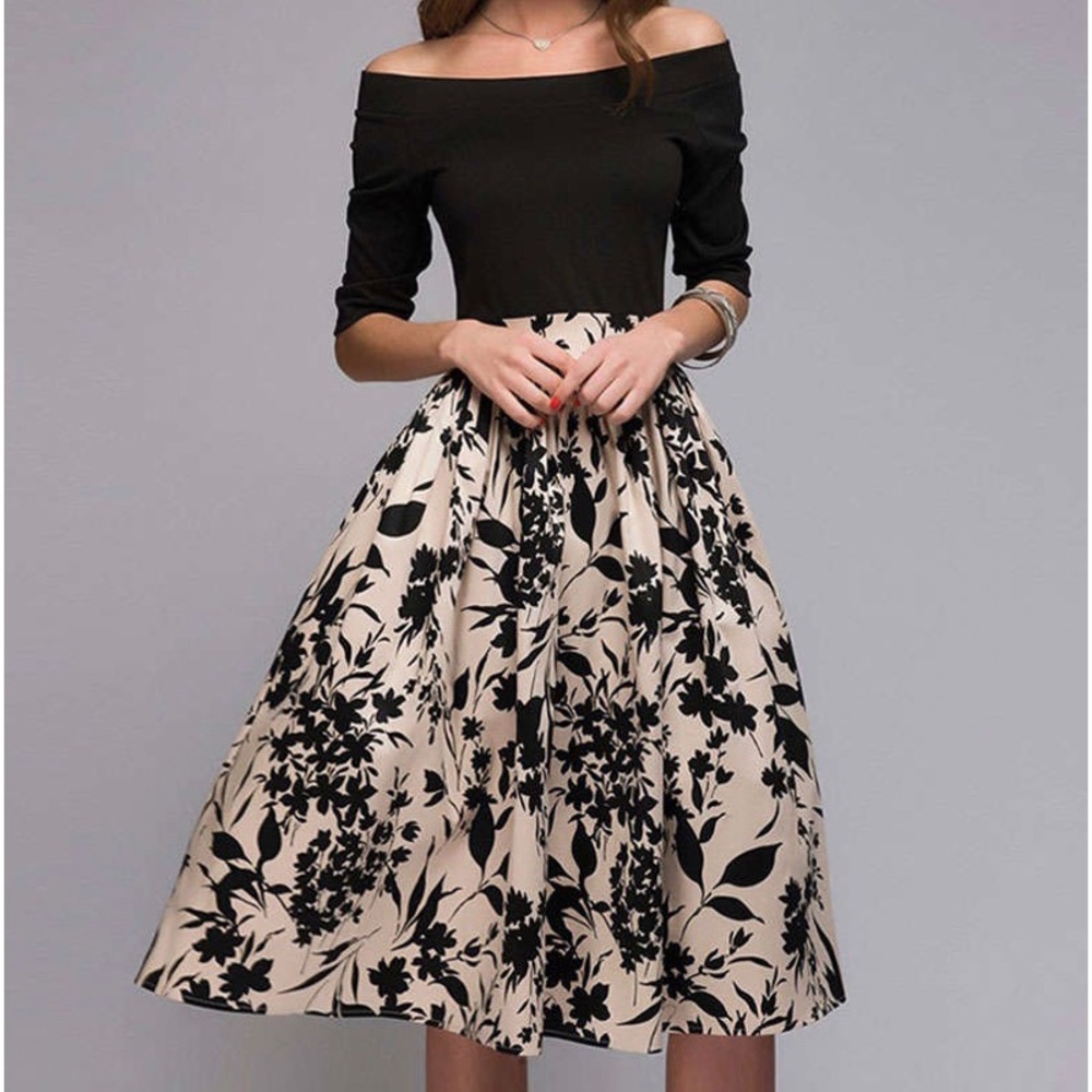 Off the shoulder midi dress